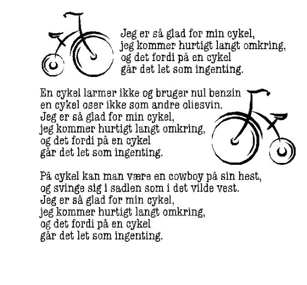 Jeg er glad for min cykel » Skiltefirma Nordjylland - Wika Skilte